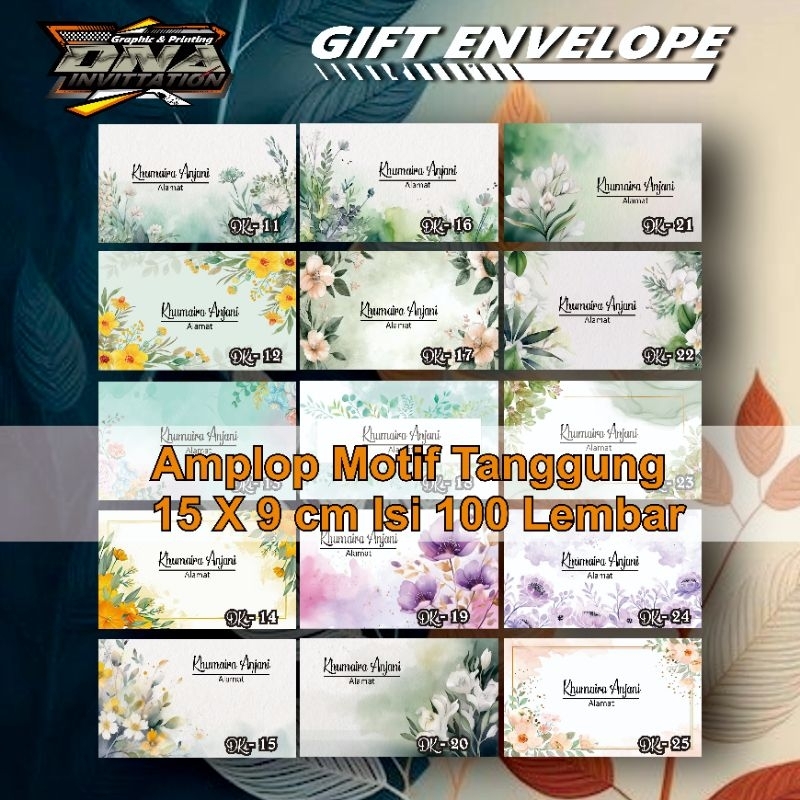 

amplop Kondangan Motif Ukuran Sedang