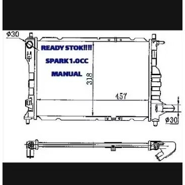 Radiator Chevrolet Spark Manual 1000cc