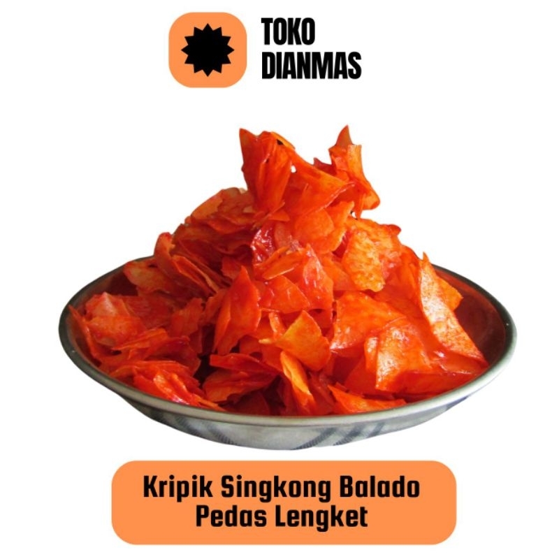 

Keripik/Kripik Singkong Balado Pedas Lengket 120g