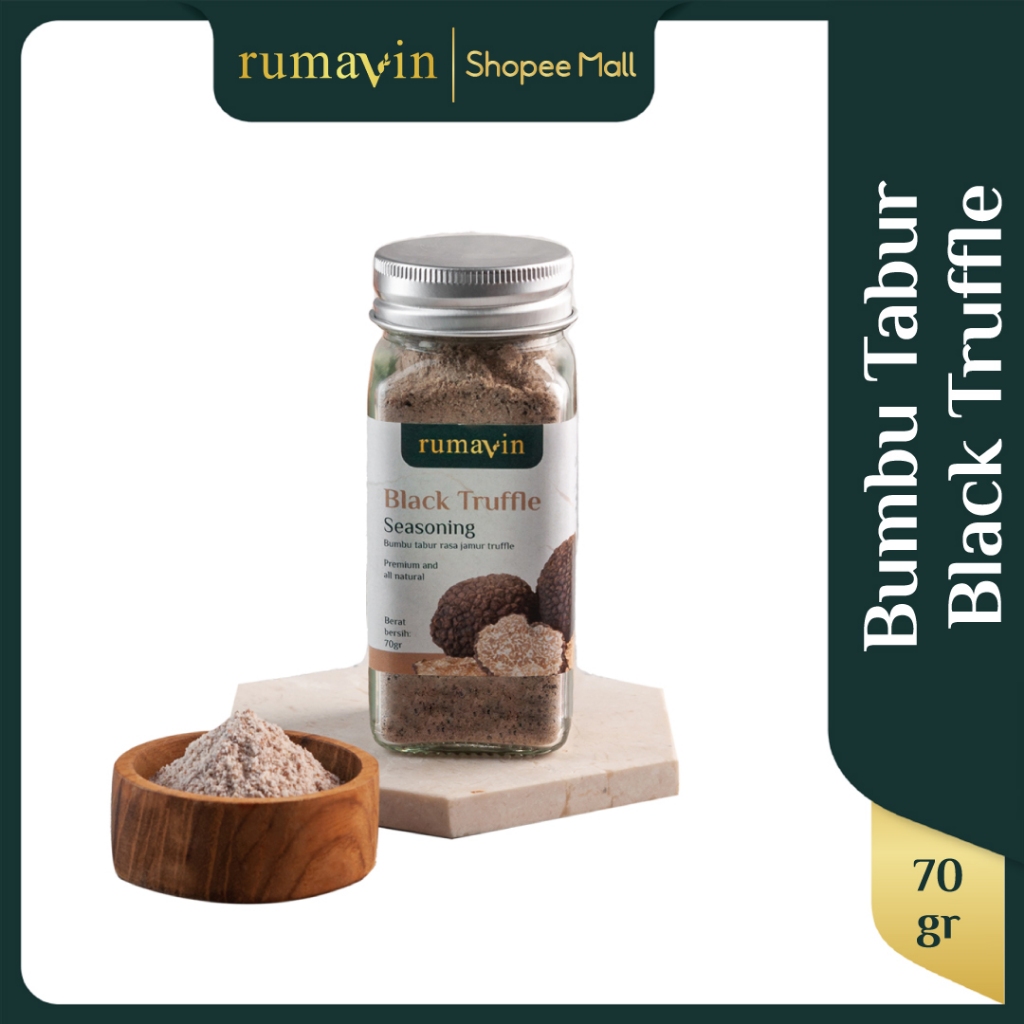 

RUMAVIN - Premium Black Truffle Seasoning / Truffle Hitam Botol 70gr