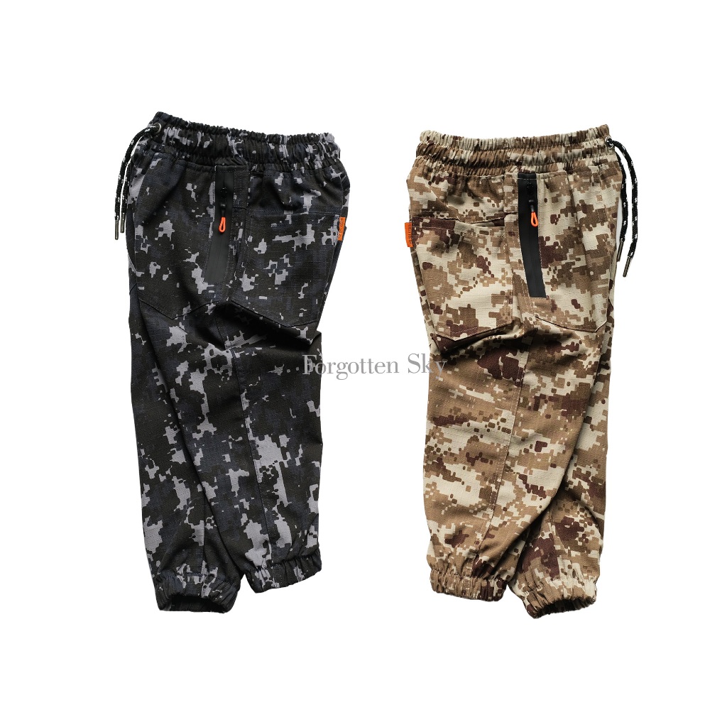 Forgotten Sky Celana Panjang Loreng Jogger Anak Usia 1-12 Tahun Celana Tactical Anak laki-laki Perem