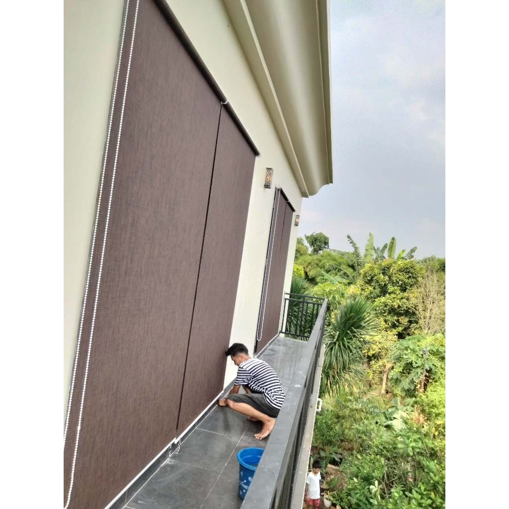 Suntex Roller Blind Outdoor Tahan Air Hujan Waterproof SHARP POINT