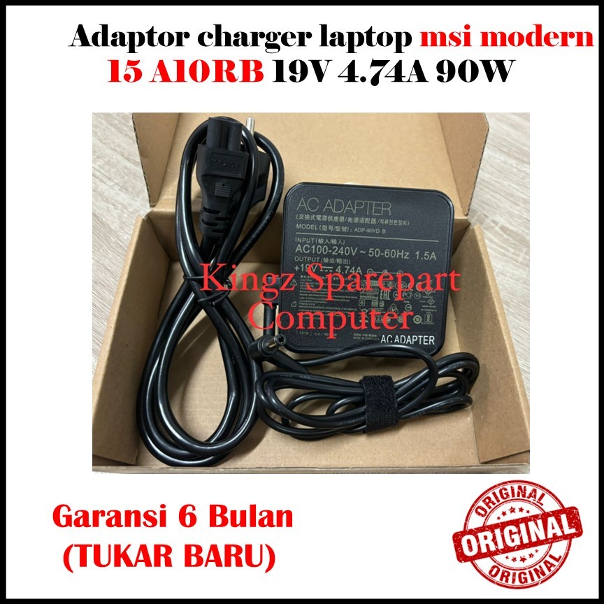 Adaptor charger laptop msi modern 15 A10RB 19V 4.74A 90W NEW