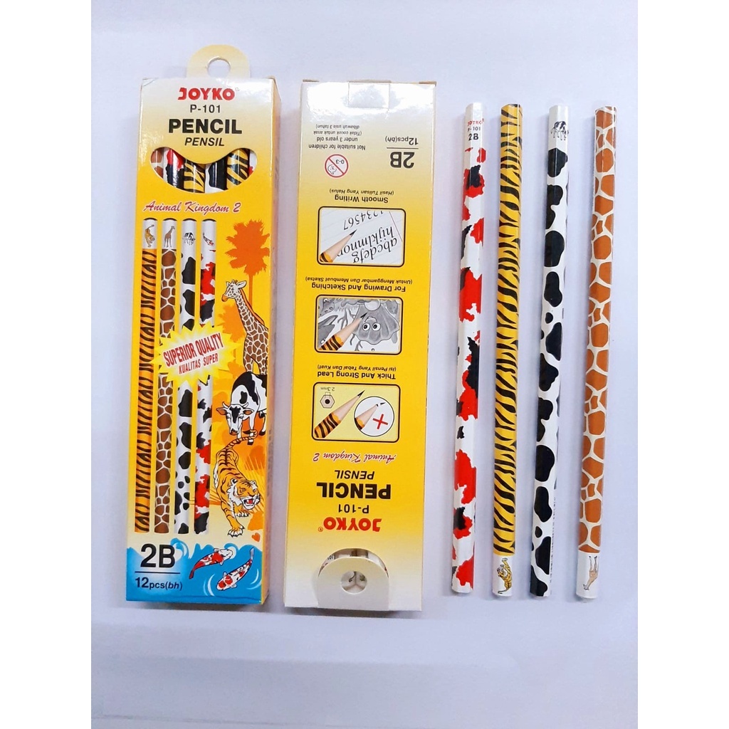 

[D] Pensil 2B P101 Animal Joyko Animal Fancy Lucu pensil sekolah / P-99 / P-98 / P-97 / P94 / P93
