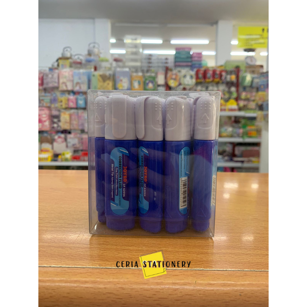 

Tip Ex Joyko CF-S209A Pak isi 1 Lusin / Tipex Cair Joyko ujung Besi / Correction Fluid Joyko Grosir