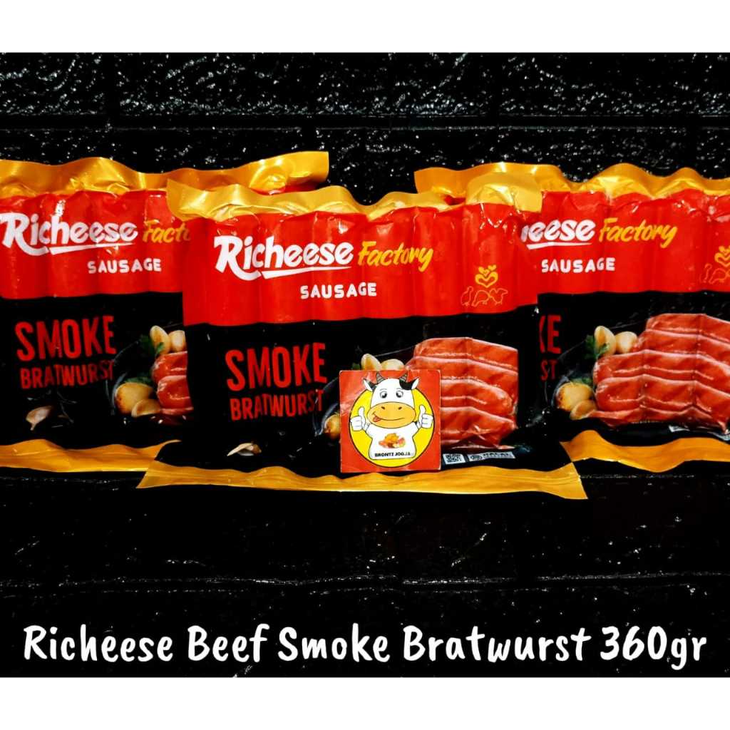 

RICHEESE BEEF SMOKE BRATWURST 360GR-FROZEN FOOD-BRONTZ JOGJA
