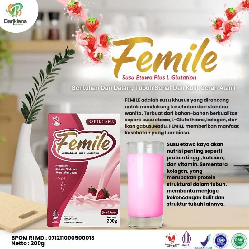 

( AGEN BARIKLANA) - FEMILE // SUSU KAMBING PLUS L GLUTATION // SUSU KECANTIKAN // SUSU BARIKLANA INSAN // SUSU UNTUK KESEHATAN WANITA