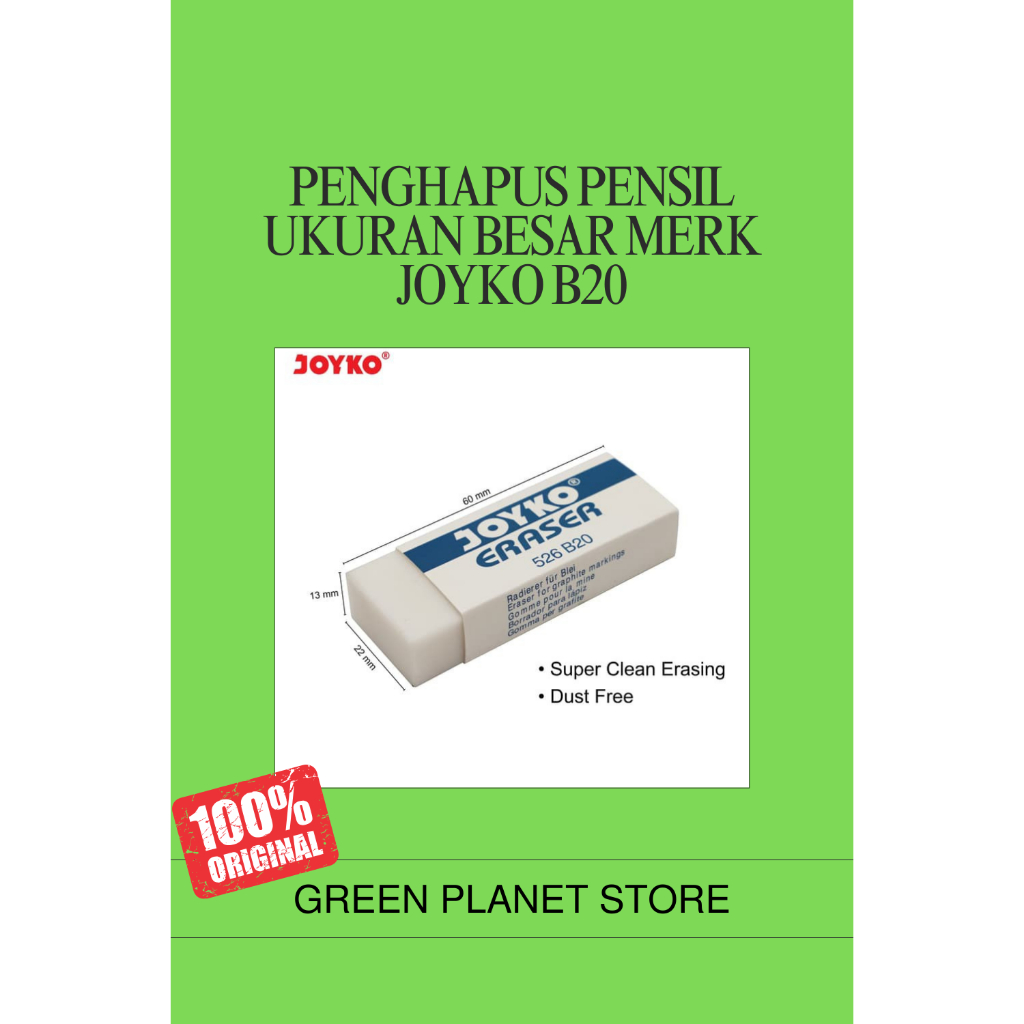 

Penghapus Pensil ukuran Besar merk Joyko B20