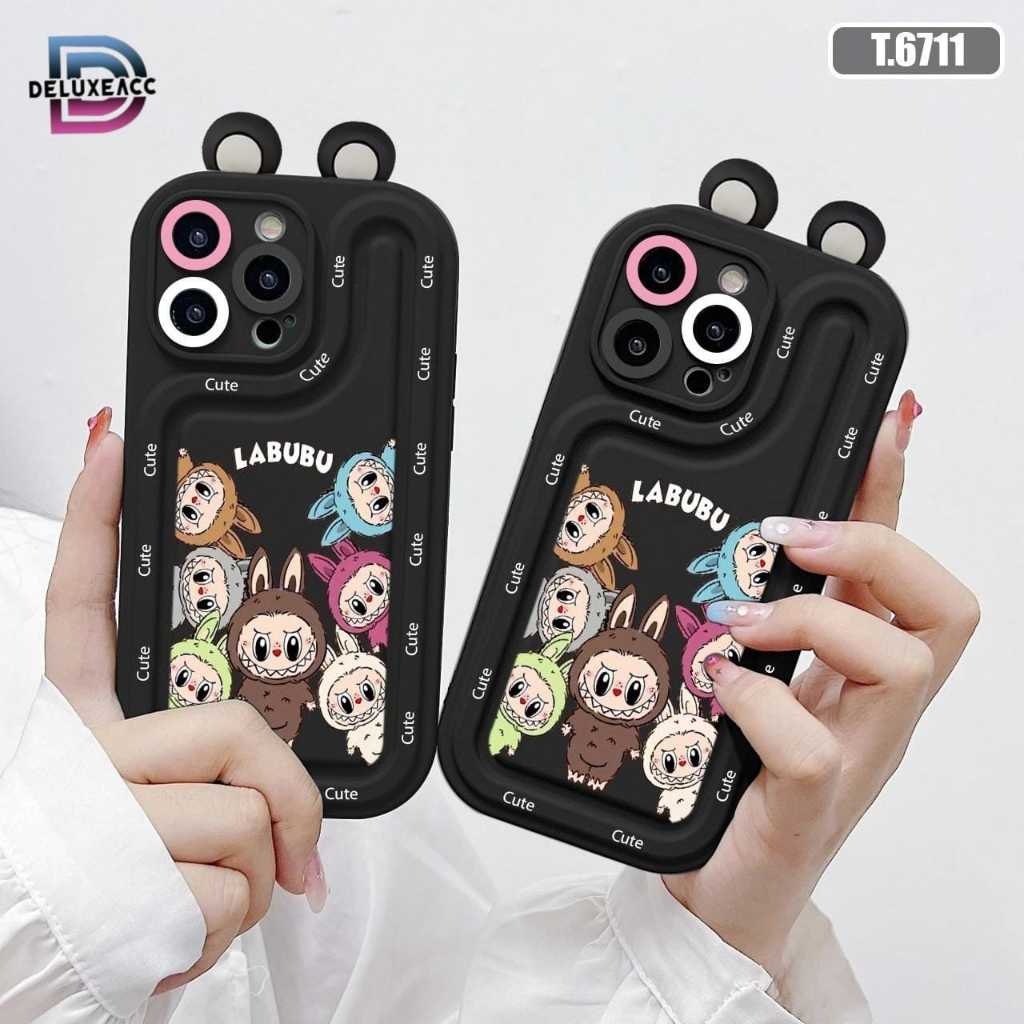 SS989 Softcase Premium Double Side Labubu Monster Kawai Casing Hp Compatible For OPPO A76 A36 A78 A8
