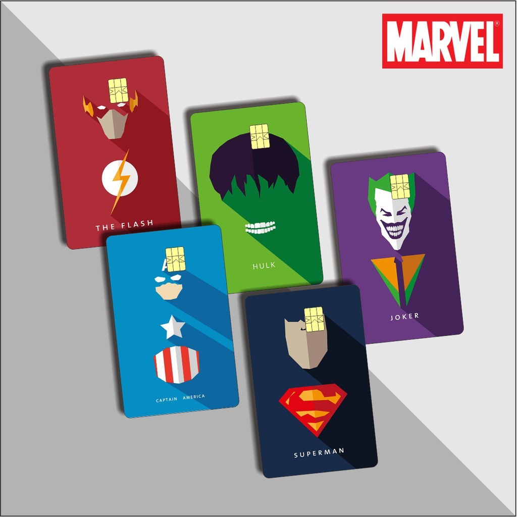 

STICKER PELINDUNG KARTU SKIN CARD ATM SIM KTP E-MONEY STIKER MOTIF MARVEL BARU LEM KUAT SUDAH DILAPISI ANTI GORES.