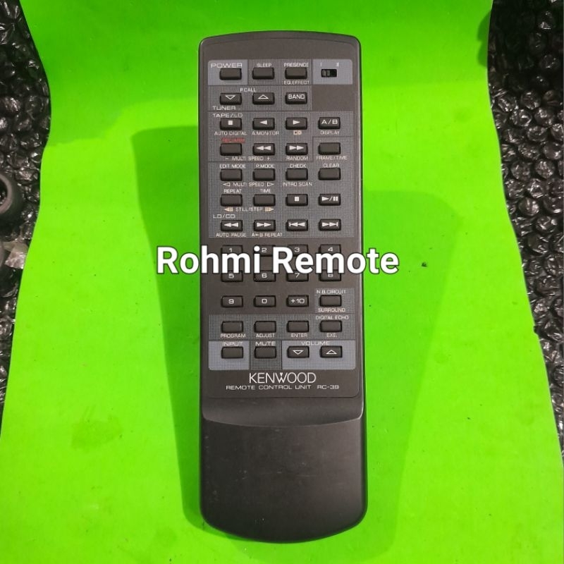 REMOTE REMOT DVD TAPE TUNER COMPO KENWOOD DC-39 ORIGINAL ASLI
