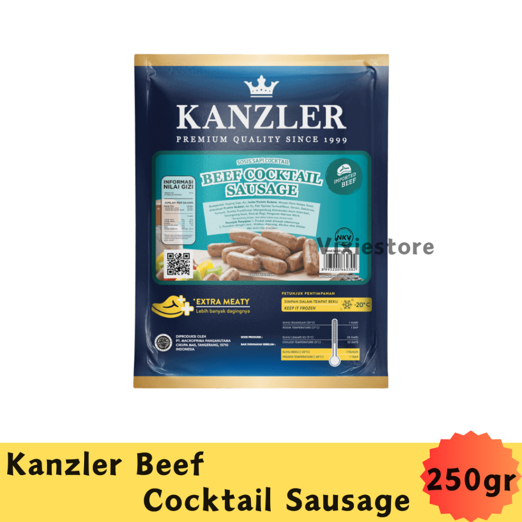 

Kanzler Beef Cocktail Sausage Sosis Daging 250gr