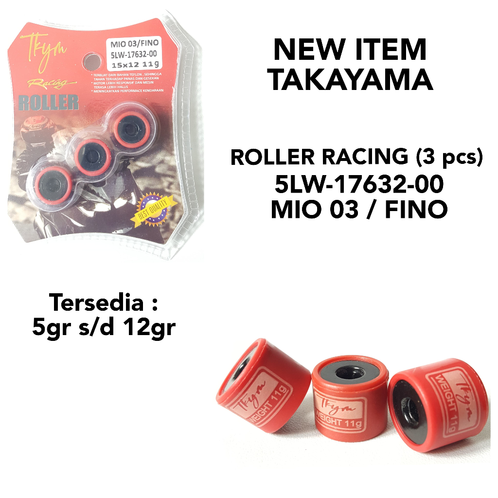 ROLLER RACING (3 pcs) YAMAHA MIO 2003/FINO [5LW-17632-00]