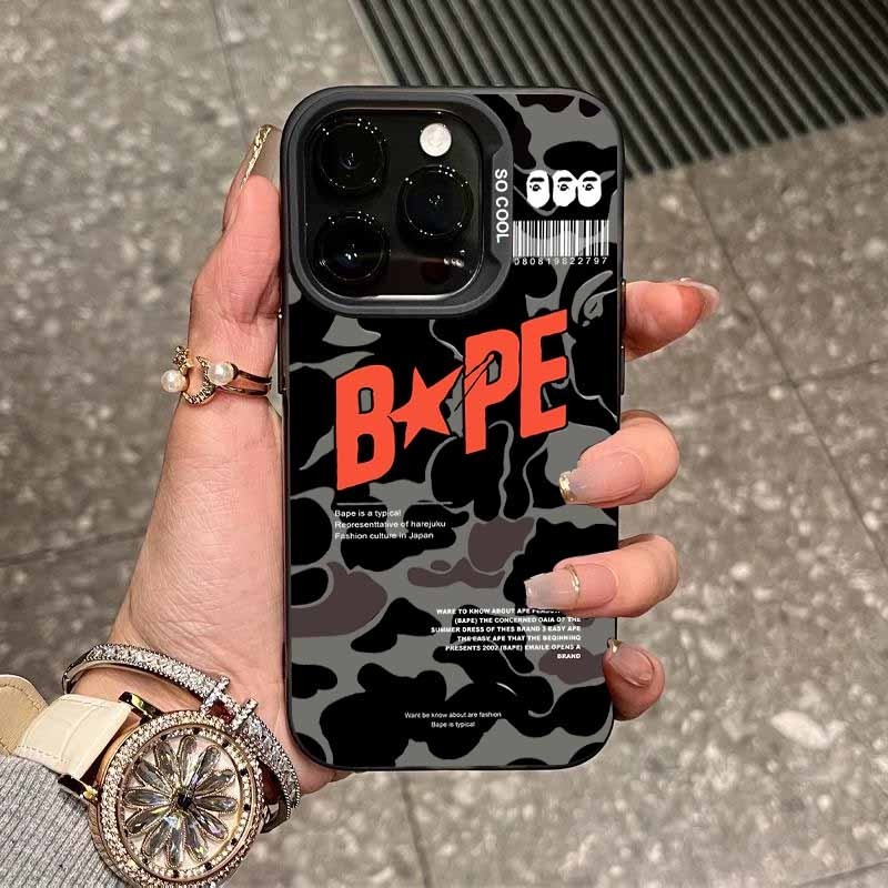 Premium Matte Hard Casing Hp Iphone Bape Aesthetic Case Untuk Iphone 7 8 7+ 8+ 11 12 13 14 15 16 17 