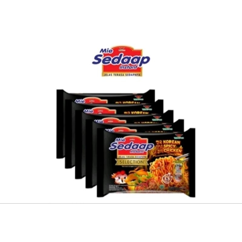 

Mie sedaap instan Goreng dan Goreng Korean selection