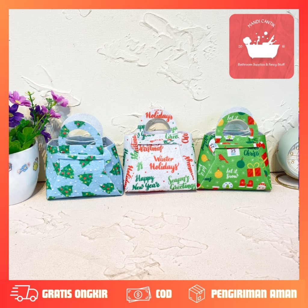 

PAPER BAG HAMPERS NATAL BOX LUCU KANVAS RAKIT MN-1555 XMAS CHRISTMAS