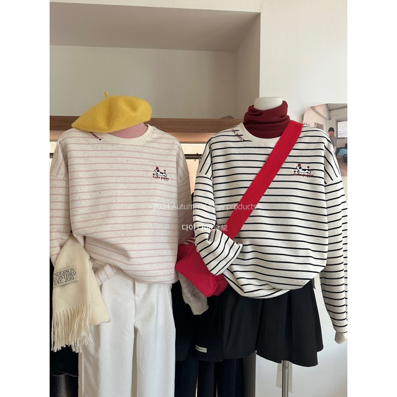 Lola Top long sleeve stripe / atasan stripe / kaos lengan panjang