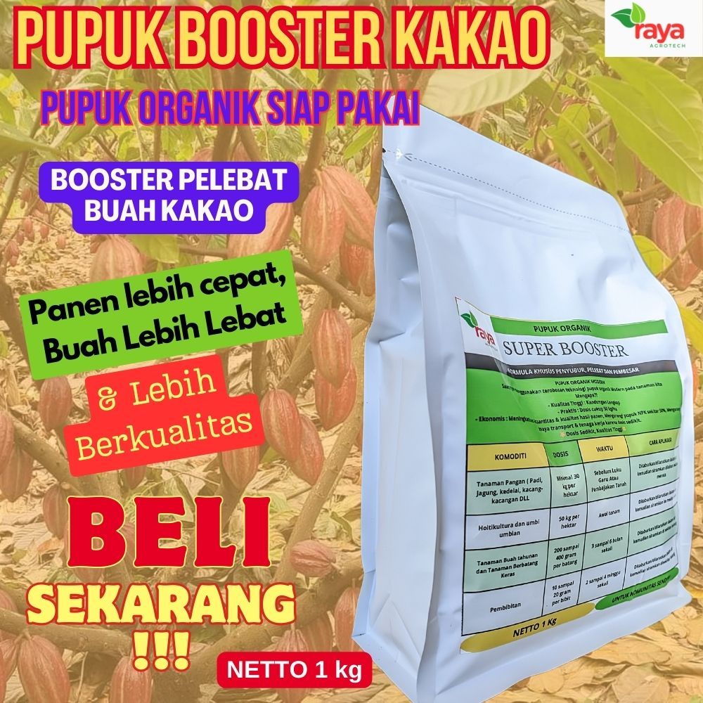 Pupuk Booster Pembuahan Kakao Organik, Pupuk Booster Pembuahan Cokelat, Pupuk Kakao Organik Terbaik