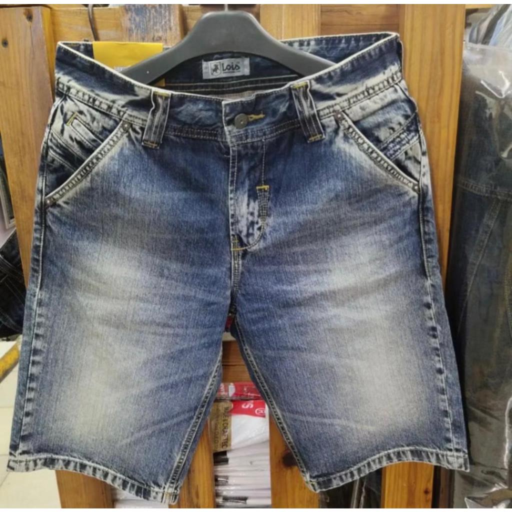 CELANA PENDEK PRIA JEANS LOIS / Celana Jeans Pendek Pria Original 100% Lois Model Terbaru