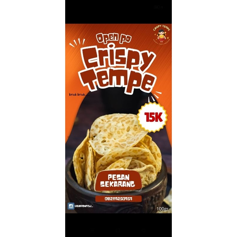 

Crispy tempe 100gr