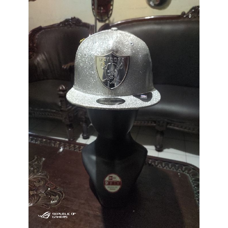 TOPI SNAPBACK RAIDER INAGURAL LASRAI CRYSTALS NEW ERA ORIGINAL