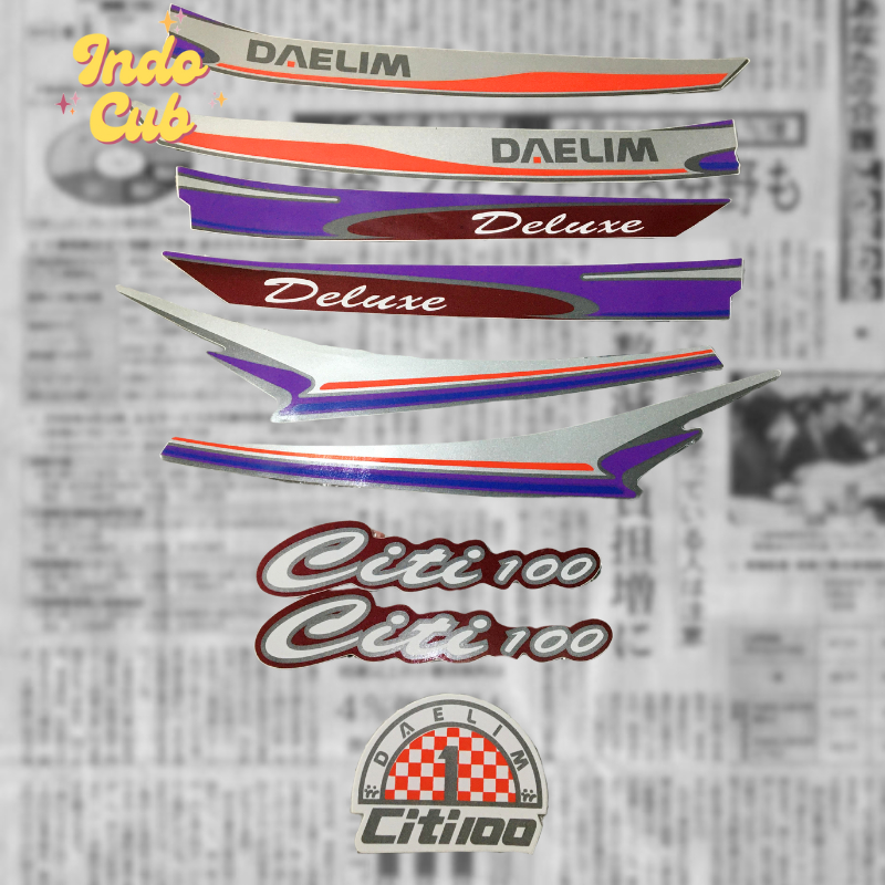 Sticker Stripping Body Motor Daelim Citi 100 Import