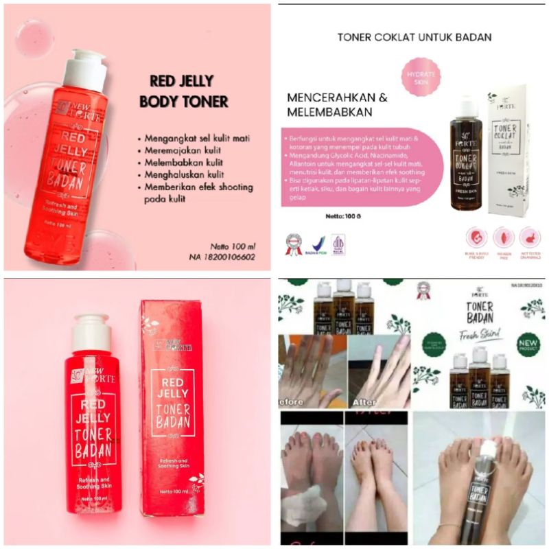 Toner Badan Red Jelly & Toner Coklat
