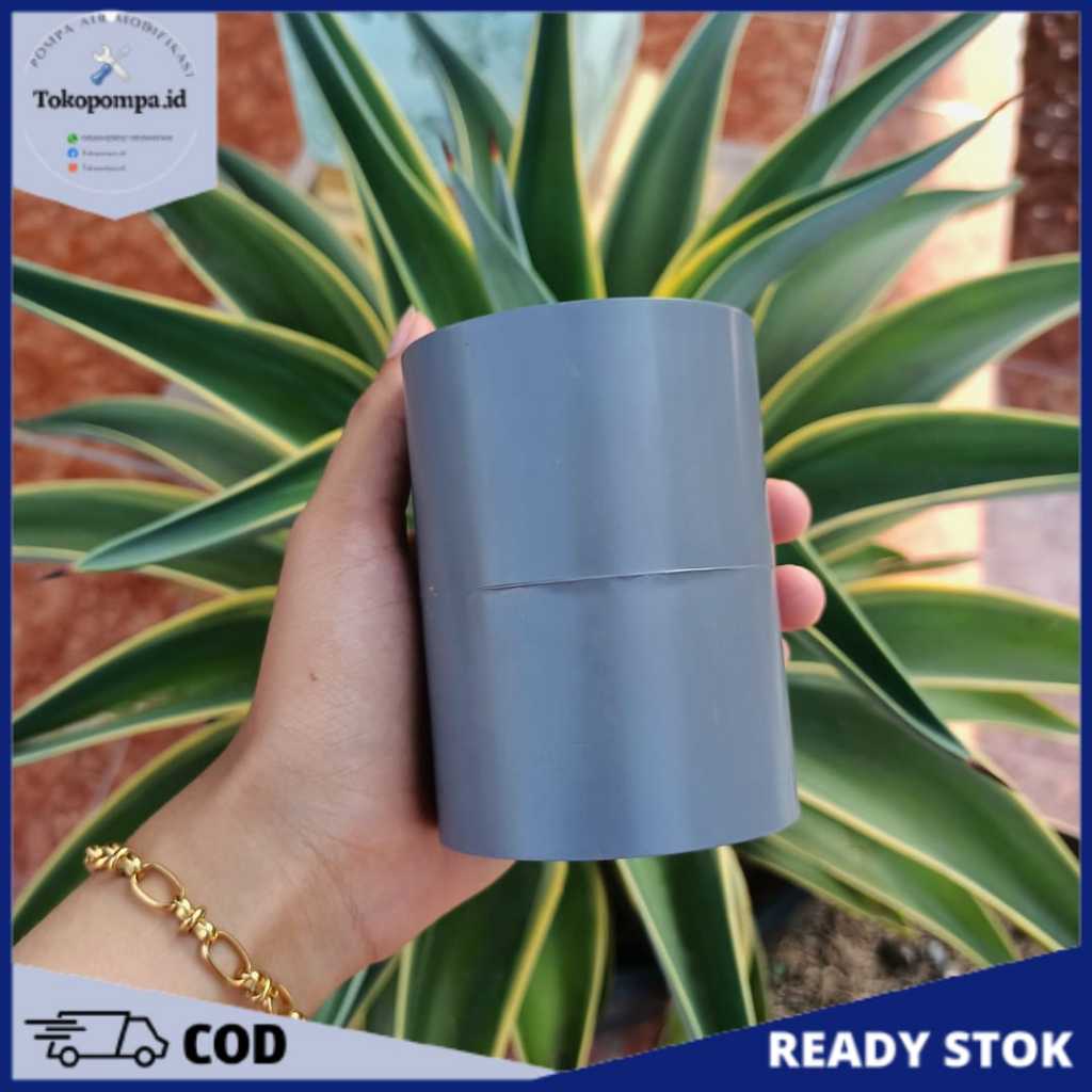 Klep Tengah 2 inch PVC Tebal Tusen Klep Pompa Air Tanpa Saringan Untuk Dipasang Ditengah Pipa Air 2 