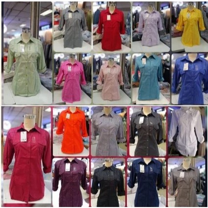 Kemeja Wanita JSA ZURA Lengan Panjang Premium – Formal & Kasual Elegan-Atasan Kantor Modis Bahan Nya
