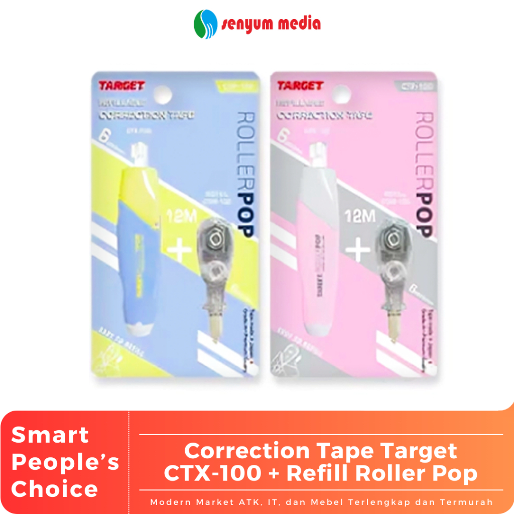 

Correction Tape Target CTX-100 + Refill Roller Pop (1 Pcs) (S:PCS)