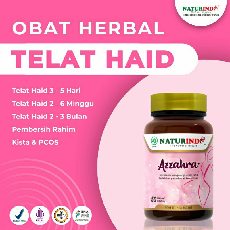 AZZAHRA PELANCAR HAID TELAT 1 2 3 4 BULAN PALING AMPUH OBAT TELAT DATANG BULAN PCOS GANGGUAN HORMON