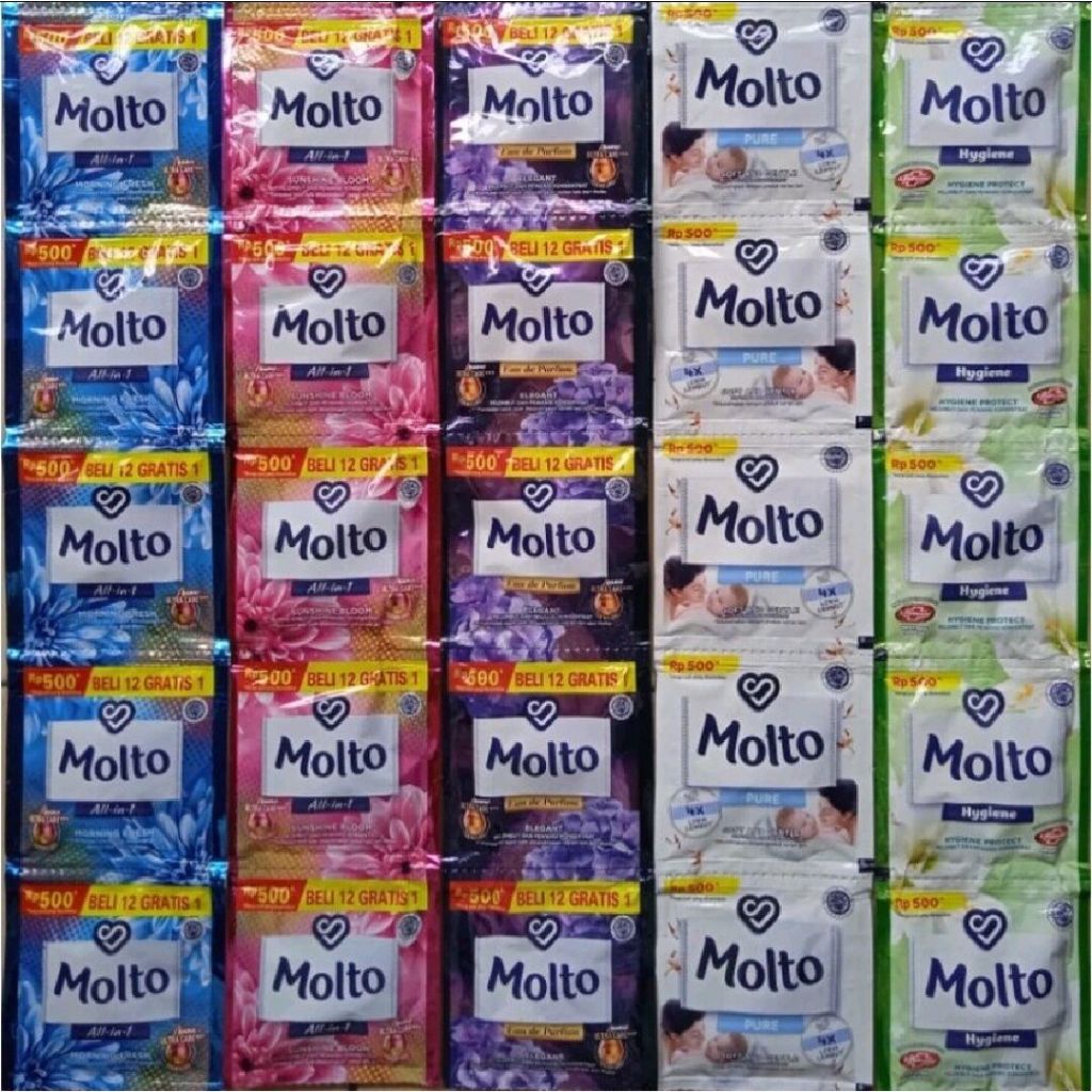 Molto pewangi  Renceng isi 12pcs all varian