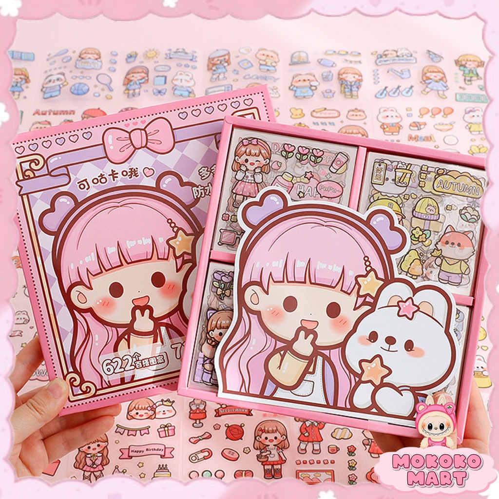 

MM Stiker Box isi 72 Lembar Viral Bening Anti Air Edisi Dodosister Mainan Tempel Anak DIY TLD91