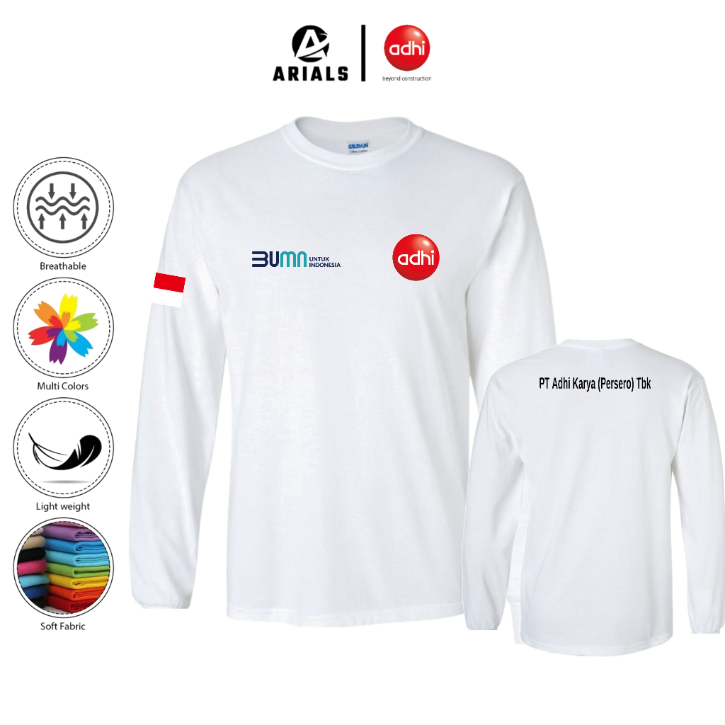 Arials Kaos Baju Lengan Panjang PT. Adhi Karya Persero Tbk BUMN