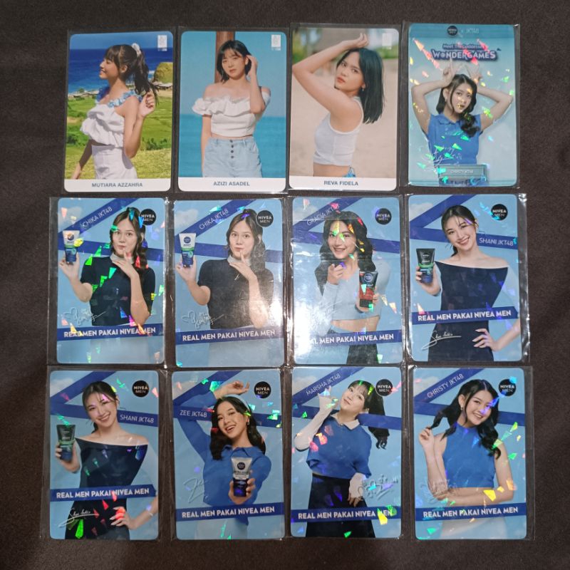jkt48 photocard summer tour 2023 niveamen japota chika adel zee shani gracia marsha muthe fiony chri