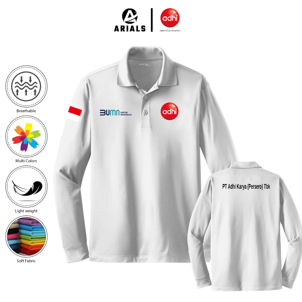 Arials Polo shirt Baju Kaos Kerah Lengan Panjang PT. Adhi Karya Persero BUMN