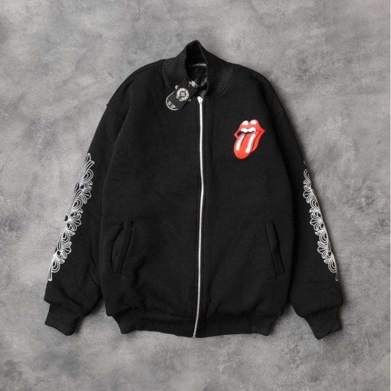 JAKET VARSITY GLOW IN THE DARK - JAKET PRIA - JAKET GID