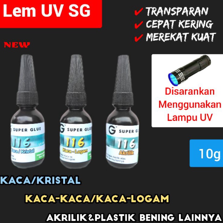 

Pesan Saja 1gLem UV KacaKristalKacaLogamAkrilikPlastik BeningLem UV 116Lem Sinar Ultra Violet