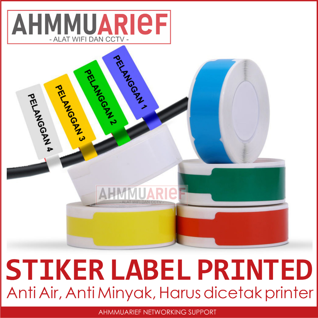 KABEL CABLE LABEL STIKER STICKER TAHAN AIR KABEL JARINGAN PENANDA KABEL THERMAL CABLE UNTUK MENANDAI