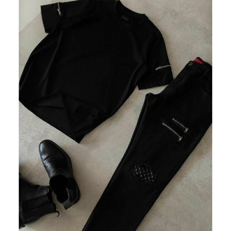 Rucas Diamond Leather Jeans Size 32