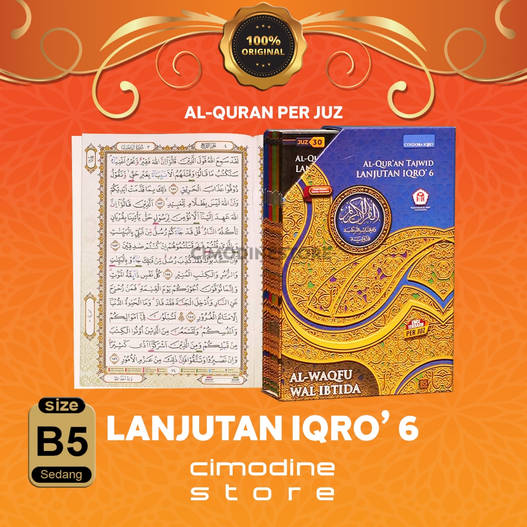 Al Quran Besar Al Waqfu Wal Ibtida PerJuz (Al Qur'an Tajwid Lanjutan Iqro 6)Ukuran B5 TeamTadarusAMM