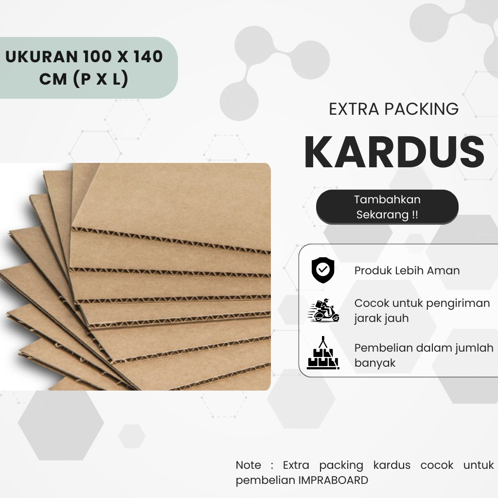 

Tambahan Packing Kardus Ukuran 100 x 140 Cm (Harga Per Meter)