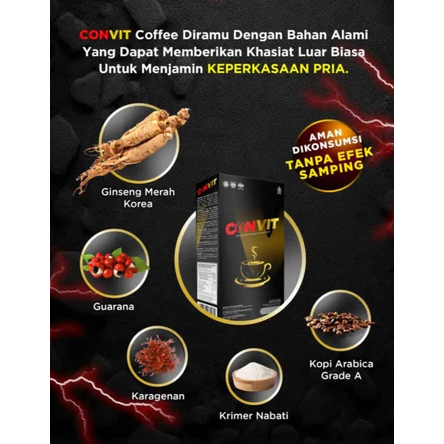 

CONVIT Coffee KOPI HERBAL MENINGKATKAN VITALITAS PRIA DEWASA (BPOM, HALAL)
