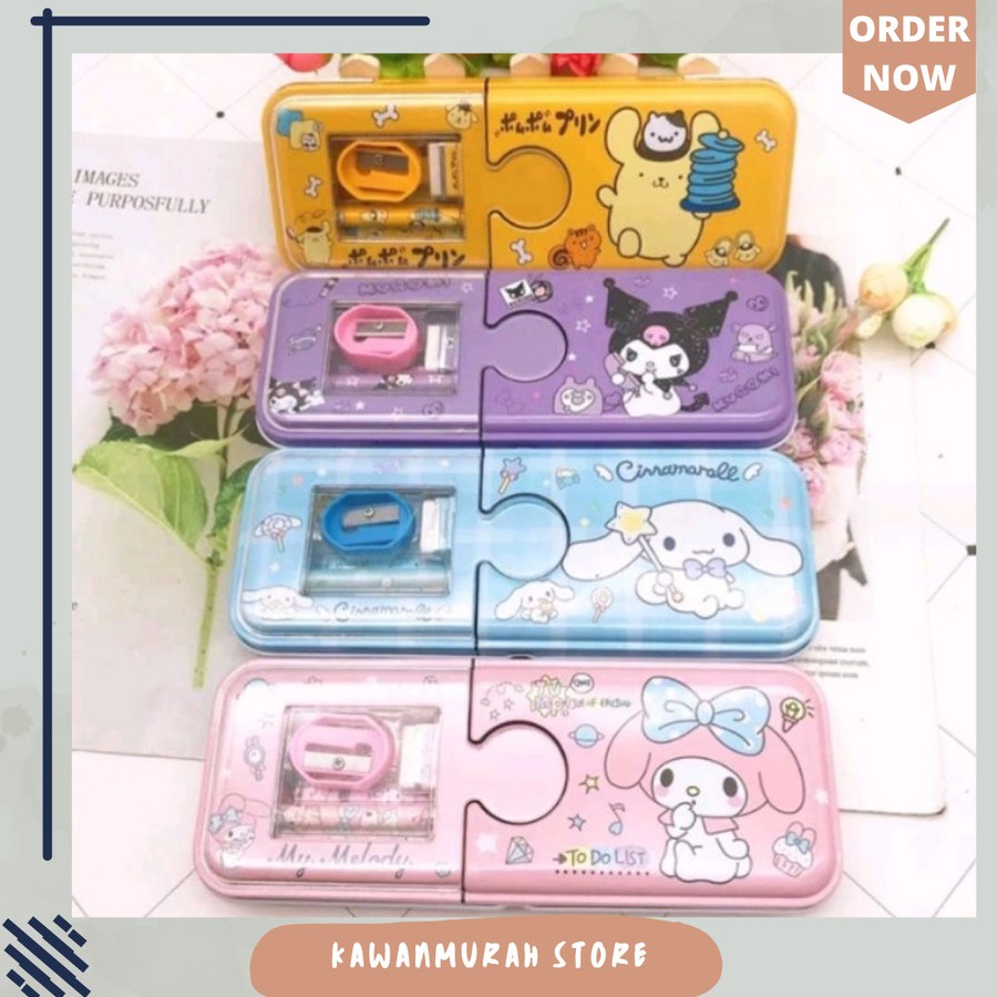 

Kotak Pensil Pulpen Kuromi Melody 2 Tingkat / Kotak Pensil Set Sanrio - Unicorn