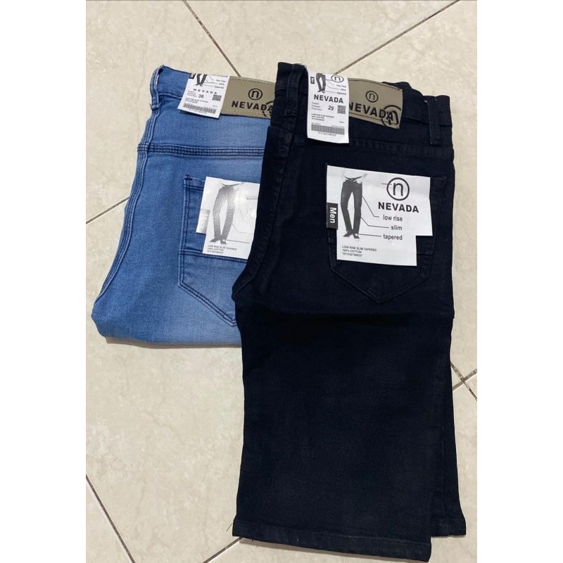 Celana Jeans Pensil Pendek Pria Premium