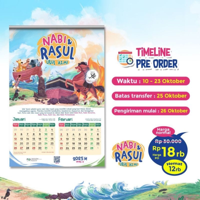 

Pre order Kalender Anak 2025 Nabi dan Rasul Ulul Azmi