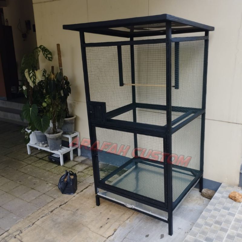 Sangkar Kandang Ternak Koloni Burung Lovebird Murai Beo Kenari Outdoor Minimalis Anti Karat