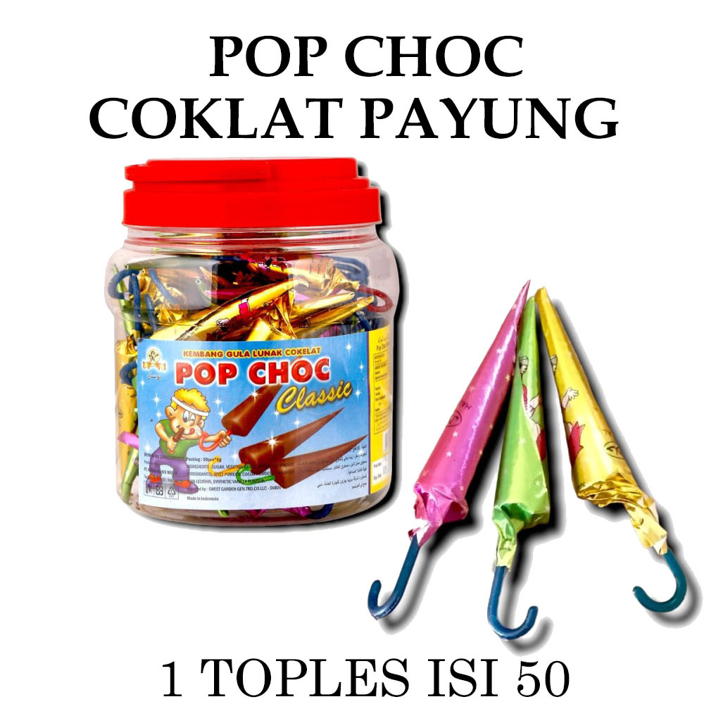 

PUSAN POP CHOC CLASSIC COKLAT PAYUNG TOPLES ISI 50