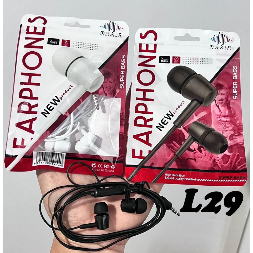 Terbaru Headset L29 Jack 3.5Mm Super Bass L29 - Hansfree Jack 3.5Mm Mega Bass Earphone Stereo Ss-