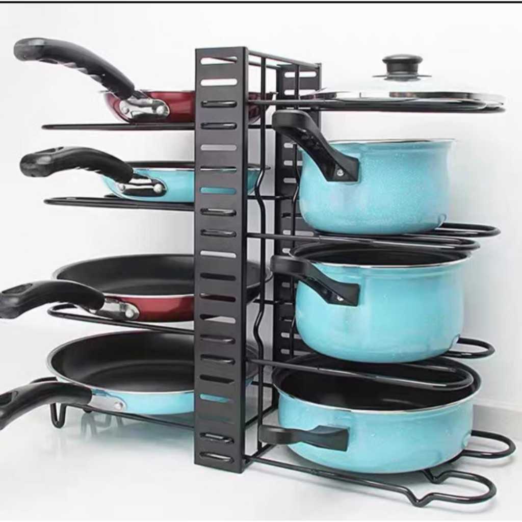 Rak Panci / Rak Panci Bawah Wastafel / Rak Panci Susun / Tempat Panci Susun Rak Dapur 8 Tingkat